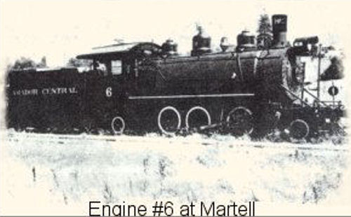 Amador Central Railroad engine #6