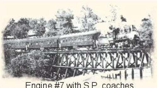 Engine #7 and S.P. coaches
